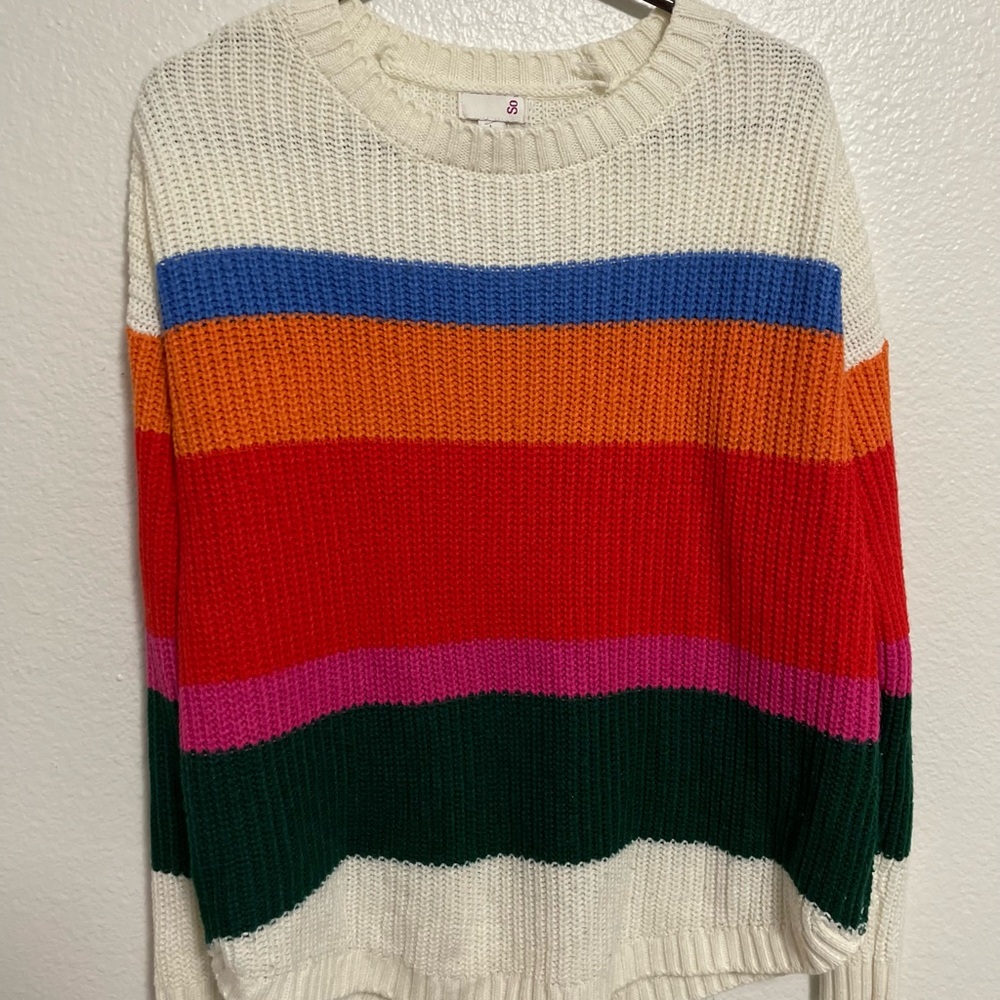 SO Kohls Striped Knit Sweater